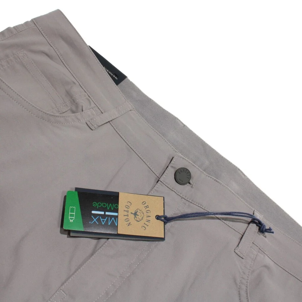 Faherty NWT 5 Pocket Jean Cut Pants Size 38 US Movement in Gray Cotton Blend